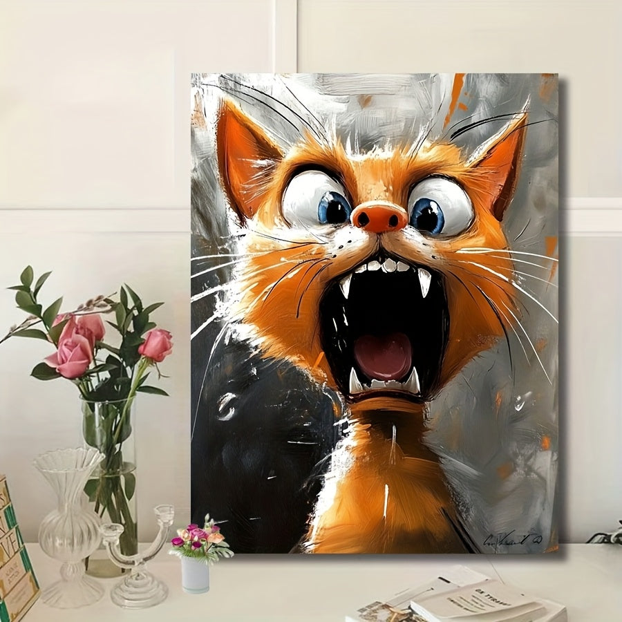 DIY Painting Kit Fierce Cat for Beginners