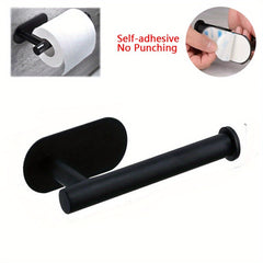Adhesive Toilet Paper Holder Towel Rack Napkin Dispenser Stand