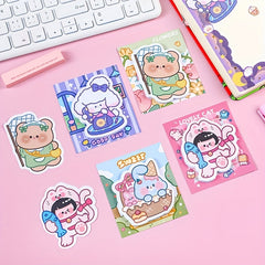 4pcs 120sheets Cartoon Sticky Notes Office Decoration DIY Memo Paper