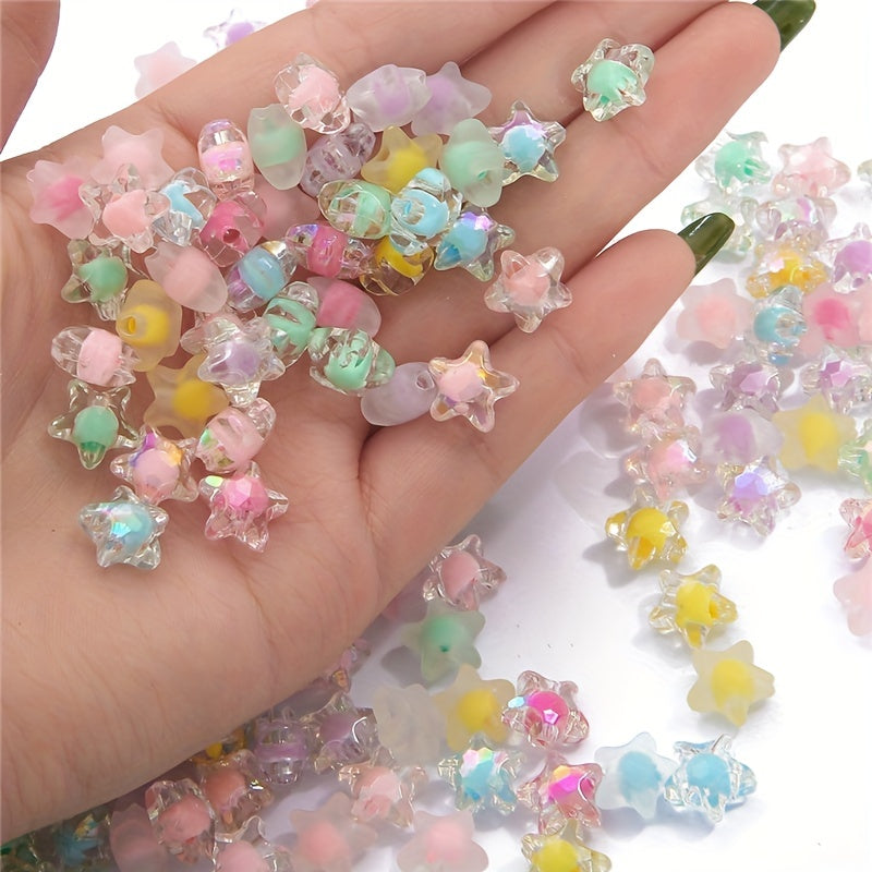 80pcs 1.0 43 Acrylic Mixed Five-pointed Star Beads DIY Jewelry
