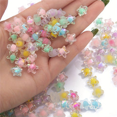 80pcs 1.0 43 Acrylic Mixed Five-pointed Star Beads DIY Jewelry