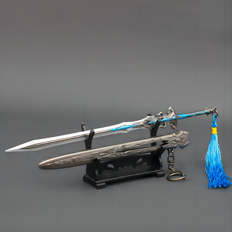 Mini Sword Pendant Keychain with Sheath Toy Sword Bag Decoration