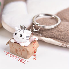 3D Cat Doll Keychain Cartoon Kitten Pendant For Outdoor Travel