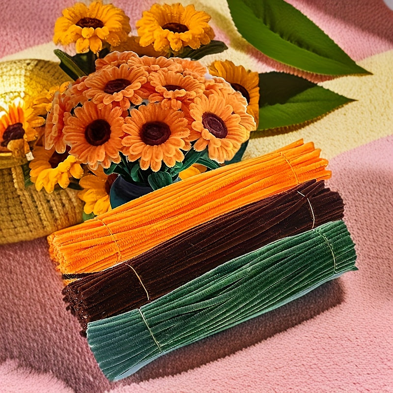 300pcs Velvet Tassel Stems for Sunflower Bouquets