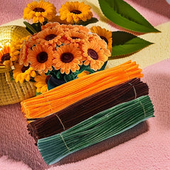 300pcs Velvet Tassel Stems for Sunflower Bouquets