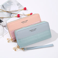 Crocodile Pattern Long Wallet Zipper Purse Clutch Bag