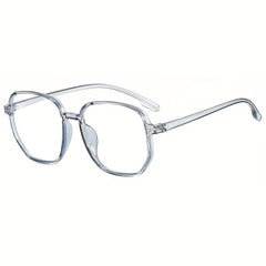 Square Clear Lens Glasses For Women Men Casual Jelly Frame Anti Light Glasses
