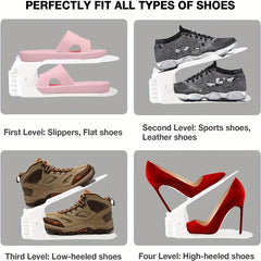 Adjustable Shoe Slot Organizer Double Layer Shoe Rack Space Saving Shoe Holder