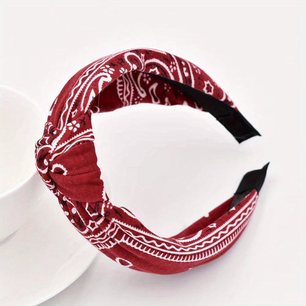 Bohemian Style Yoga Sports Headband Sweat Absorb Sweatband Elastic Headband