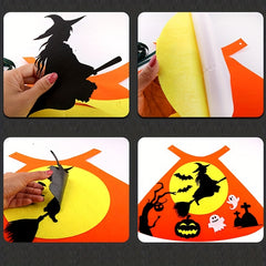 Halloween DIY Children's Cloak Hand Sewn Material Bag Party Decor