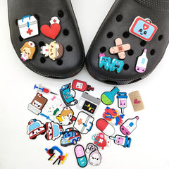 30pcs Cartoon Medical Care Shoe Flower Shoe Jewelry Decoration