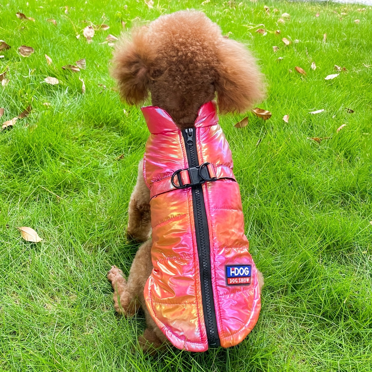 Rainbow Changeable Pet Chest Vest Dog Coat Colorful Rose Red Pet Clothes Vest