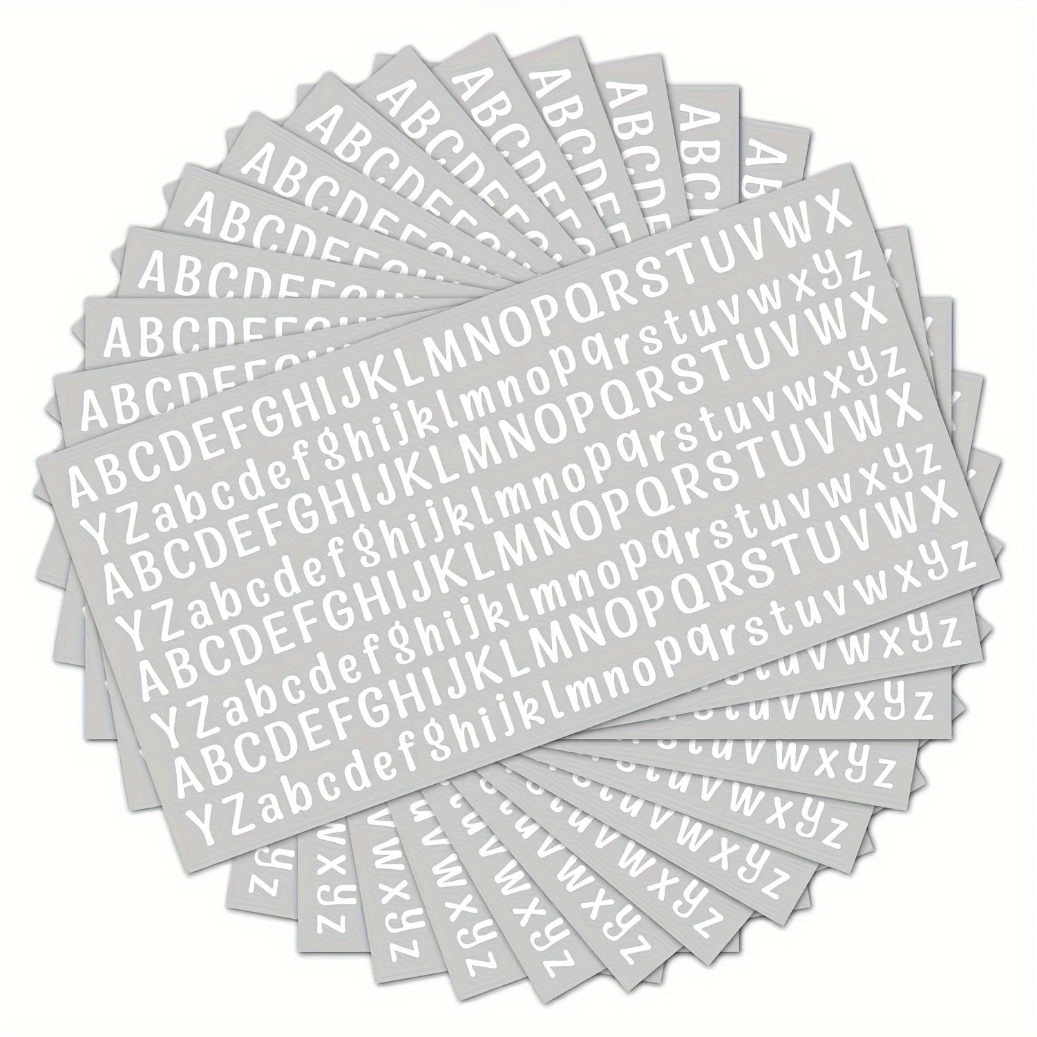 5 Reusable Vinyl Alphabet Transfer Paper - Colorful Letter Decals
