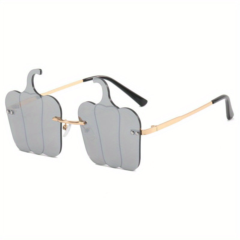 Irregular Rimless Women's Sunglasses Metal Y2K Eyewear