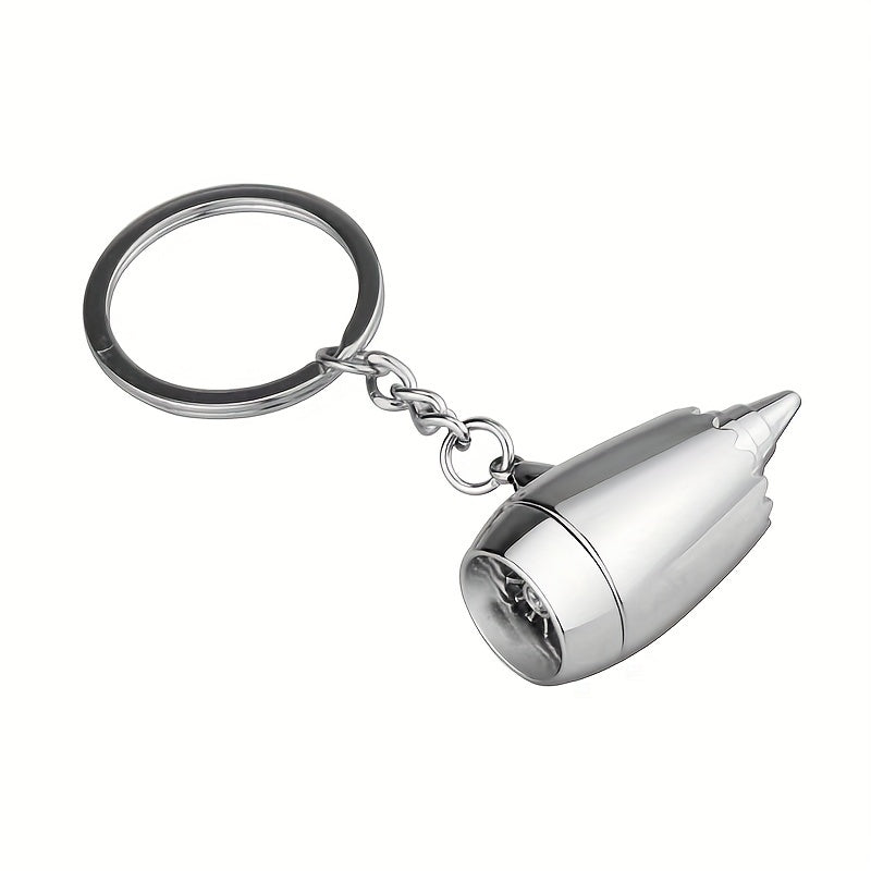 Mini Airplaine Engine Shape Keychain Lightweight Turbine Pendant Key Ring