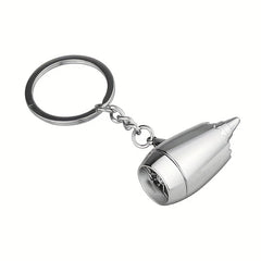 Mini Airplaine Engine Shape Keychain Lightweight Turbine Pendant Key Ring
