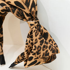 Leopard Wide Bow Knotted Headband for Women