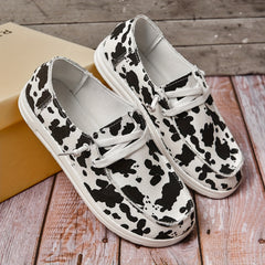 Women's Canvas Slip-On Shoes Low Top Flat Loafers