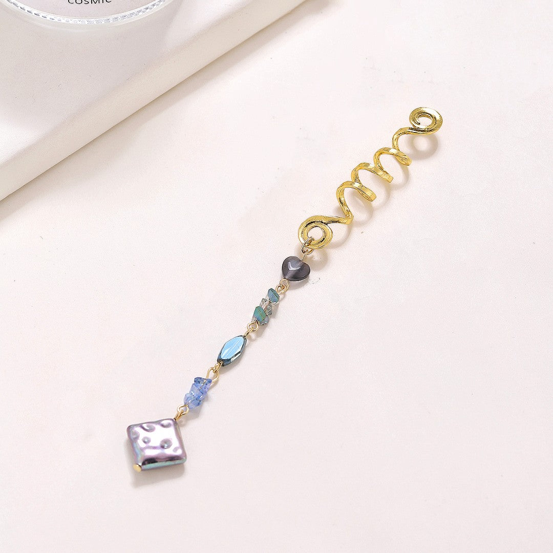 Crystal Tassels Hair Ring Jewelry Braids Pendant Dreadlock Accessories