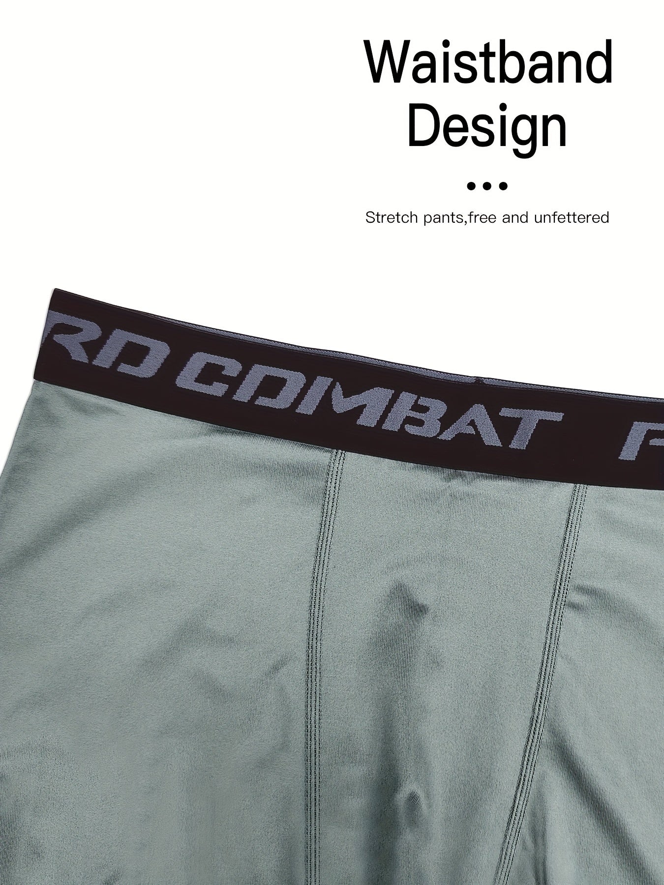Men's 4pcs Solid Leggings Active Quick Dry Compression Pants
