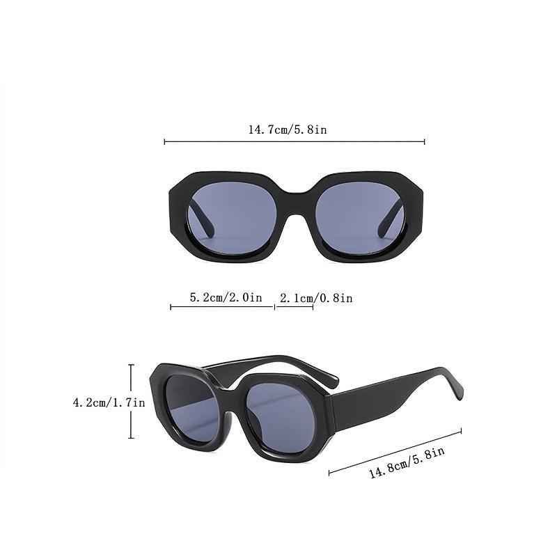 Y2K Geometric Sunglasses UV400 With Case