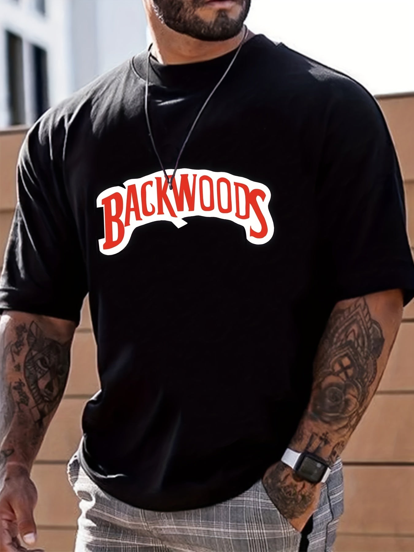 Men's Backwoods Graphic Print Tee - Summer Casual Comfort
