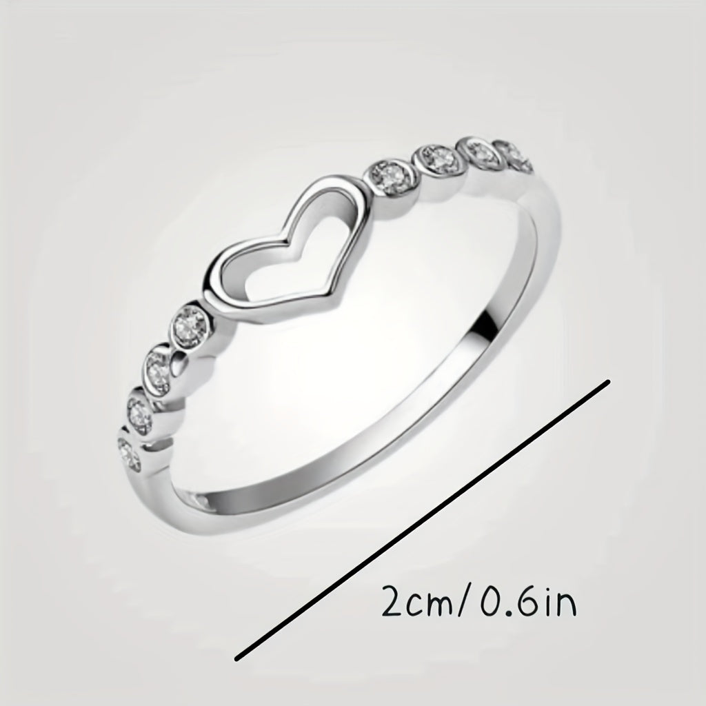 Hot Love Hollow Ring Heart Jewelry Men Women Finger Ring