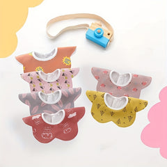 Waterproof Cotton Bib for Baby Girls, Cartoon Design