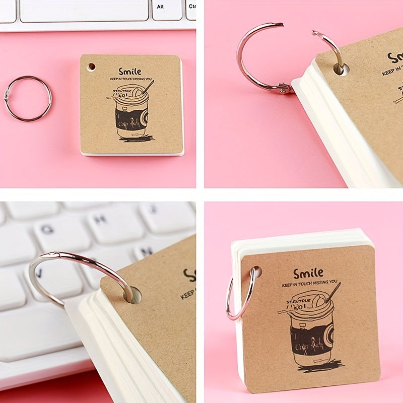 Portable Notepad Loose leaf Book with Iron Ring Buckle