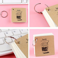 Portable Notepad Loose leaf Book with Iron Ring Buckle