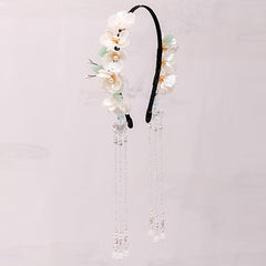 Vintage Chinese Style Hanfu Hairband with Flower Tassel