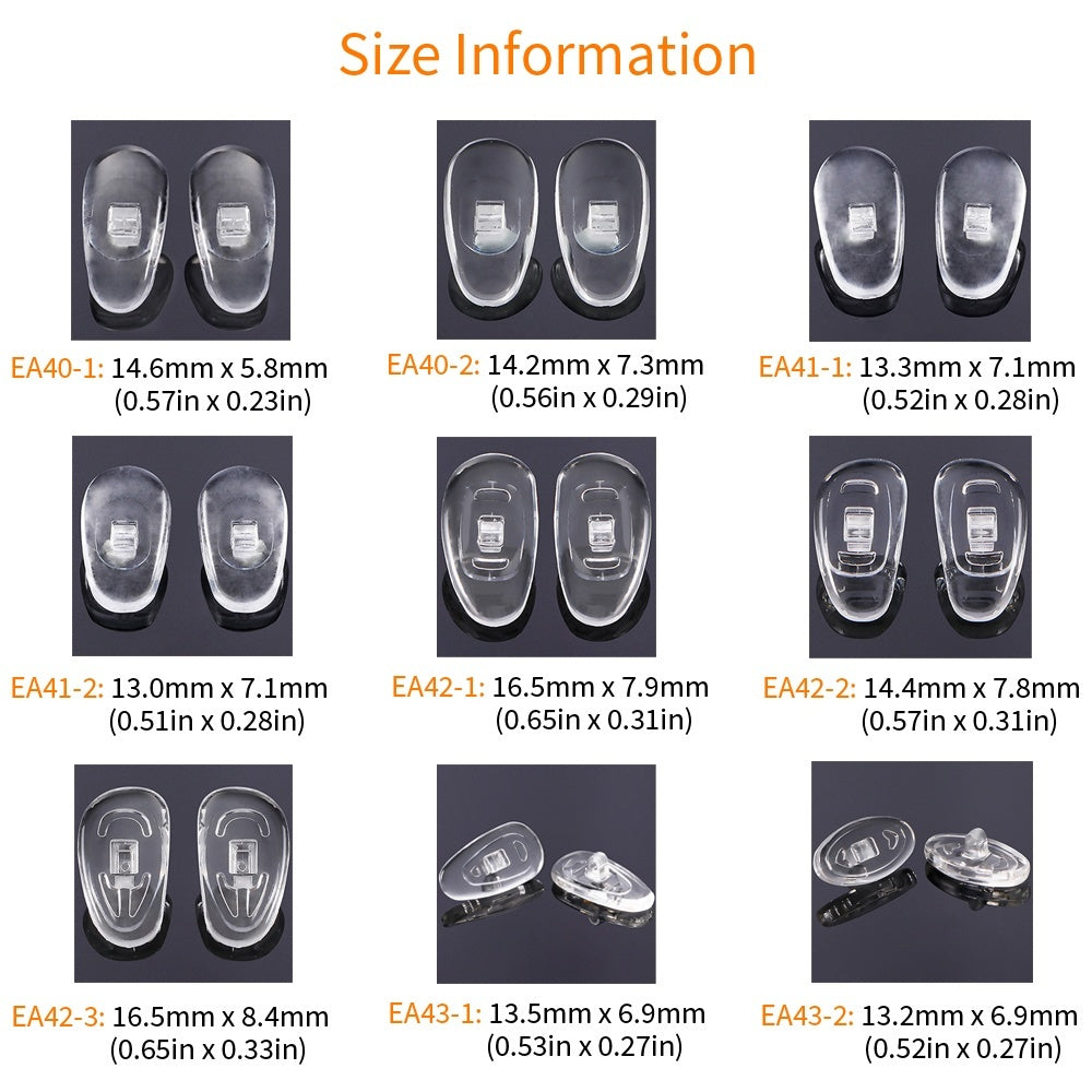 OOLVS Sunglasses Nose Pads 10 Pairs Transparent Silicone Glasses Nose