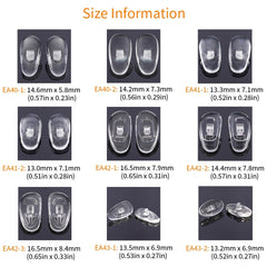 OOLVS Sunglasses Nose Pads 10 Pairs Transparent Silicone Glasses Nose