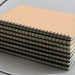 A5 Hardcover Notebook 60 Sheets 120 Pages Khaki Travel Diary Meeting Notes