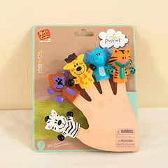 5pcs Animal Finger Puppet Set for Children's Interactive Play