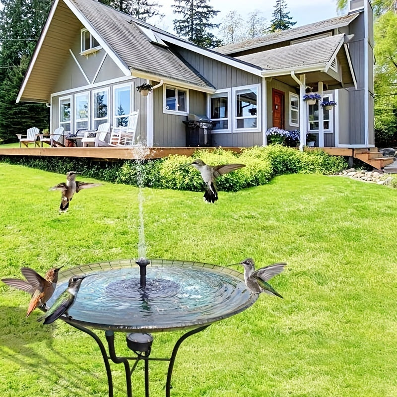 Solar Bird Bath Fountain Pump with 7 Nozzles Stand