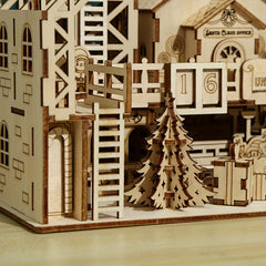 Christmas Clock 3D Wooden Puzzle Assembled Children's Toy Gift