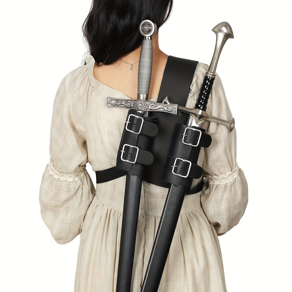 Medieval Renaissance Leather Sword Holder LARP Costume Accessory