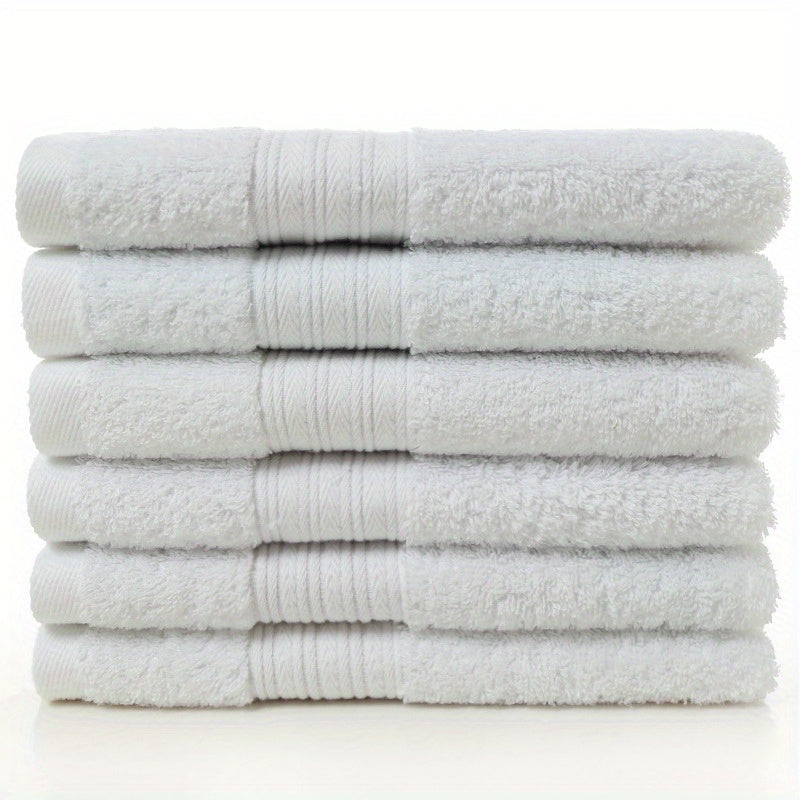 6pcs Household Cotton Hand Towel Soft Absorbent Towel