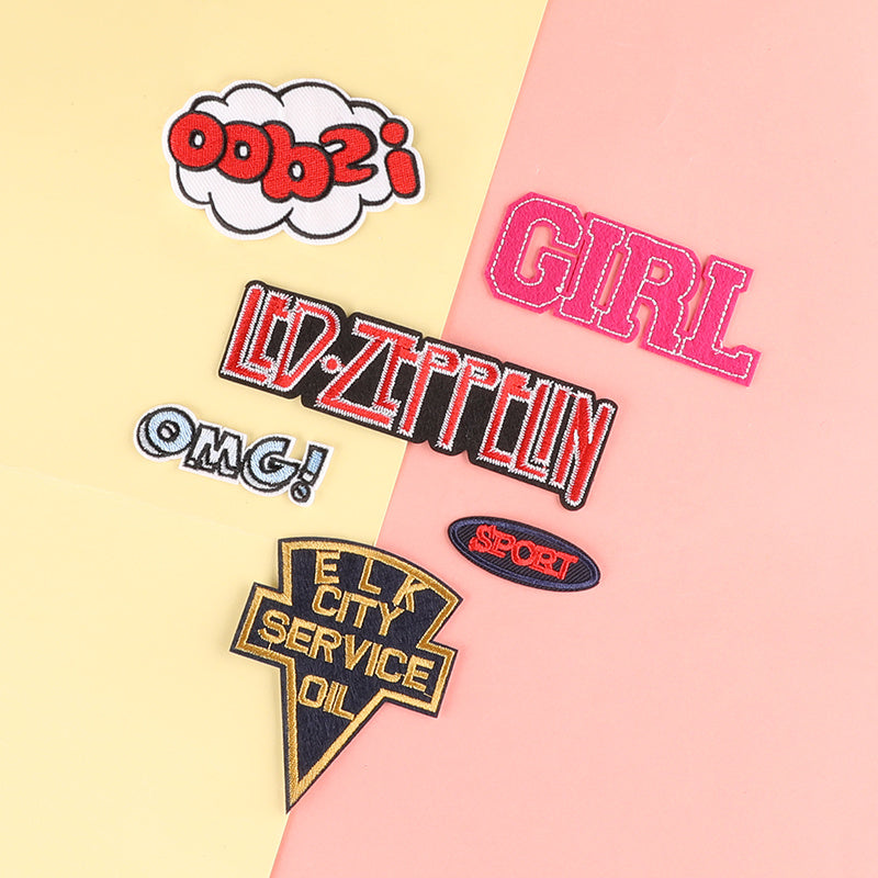 6pcs Letter Embroidery Patches Art Decor DIY Clothes Accessories