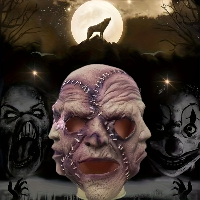 Halloween Three-faced Ghost Headgear Masquerade Mask