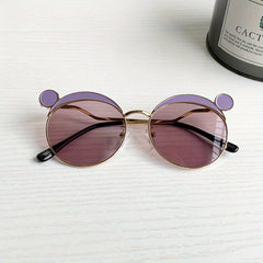 Y2K Round Ears Sunglasses Sun Protection Decorative Accessories