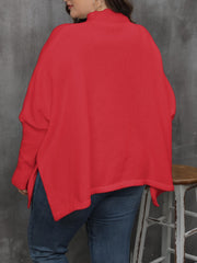  Casual Solid Bat Sleeve Round Neck Sweater