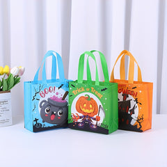 6pcs Mixed Halloween Gift Bags Non-Woven Shopping Bags Packaging Bags Tote Bags