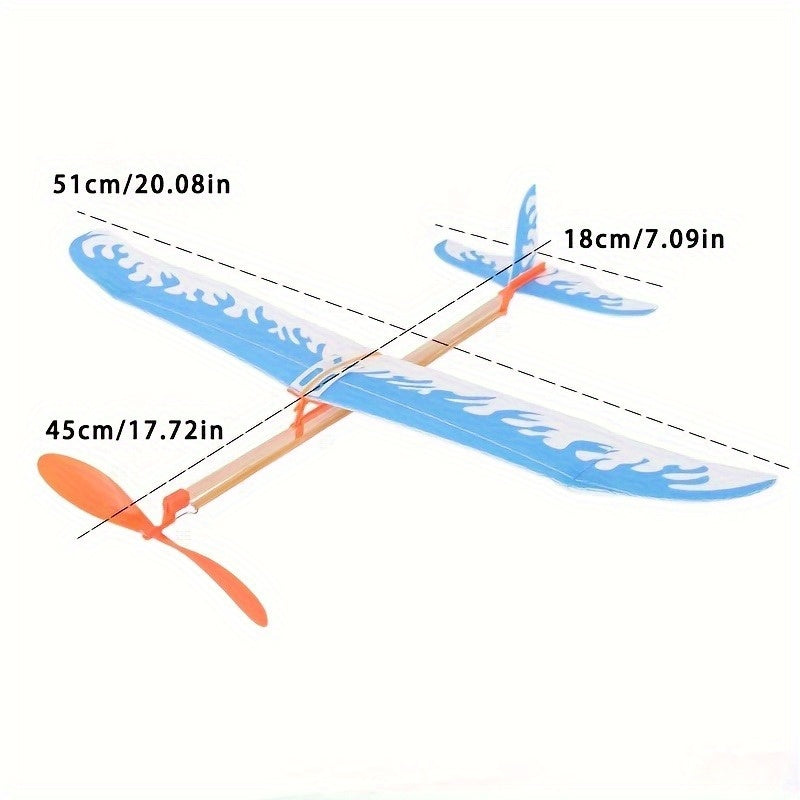 DIY Rubber Band Power Glider Toy for Teaching and Puzzle