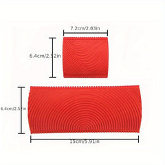 2pcs Rubber Wood Grain Rolling Brush Paint Tool