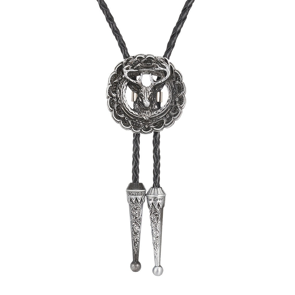 Novelty Metal Deer Head Necktie Necklace Youth Leisure Electroplating Tie
