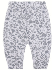 2 Pcs Comfy 100% Cotton Pants For Baby Girls 3-6 Months