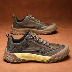 Men's Non Slip PU Leather Shoes Solid Slip On Durable Comfy Sneakers