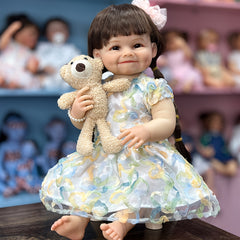 22" Long Hair Rebirth Doll Soft Vinyl Simulative Doll